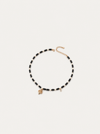 Noir Leaf Beaded Necklace