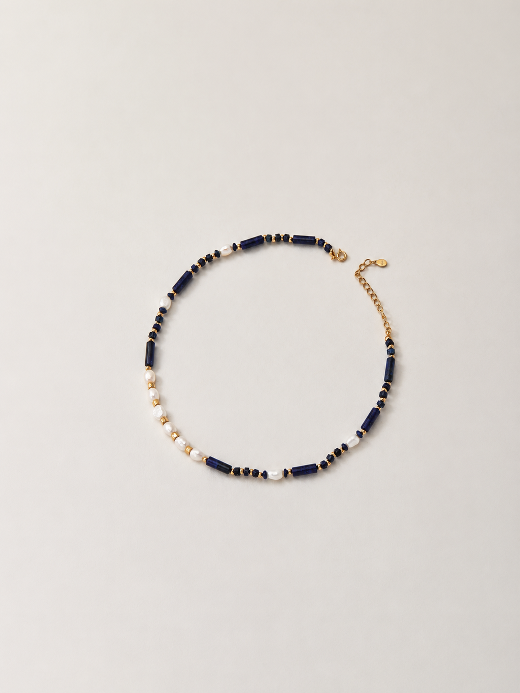 Navy Pearl Stone Necklace