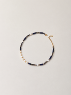 Navy Pearl Stone Necklace