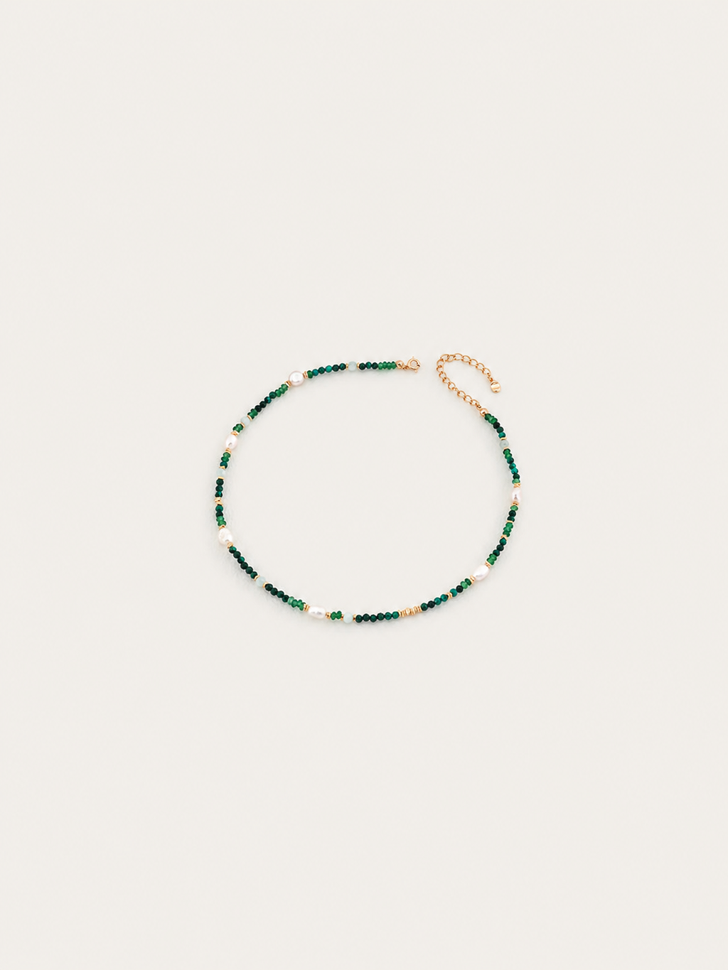 Emerald Pearl Beaded Necklace