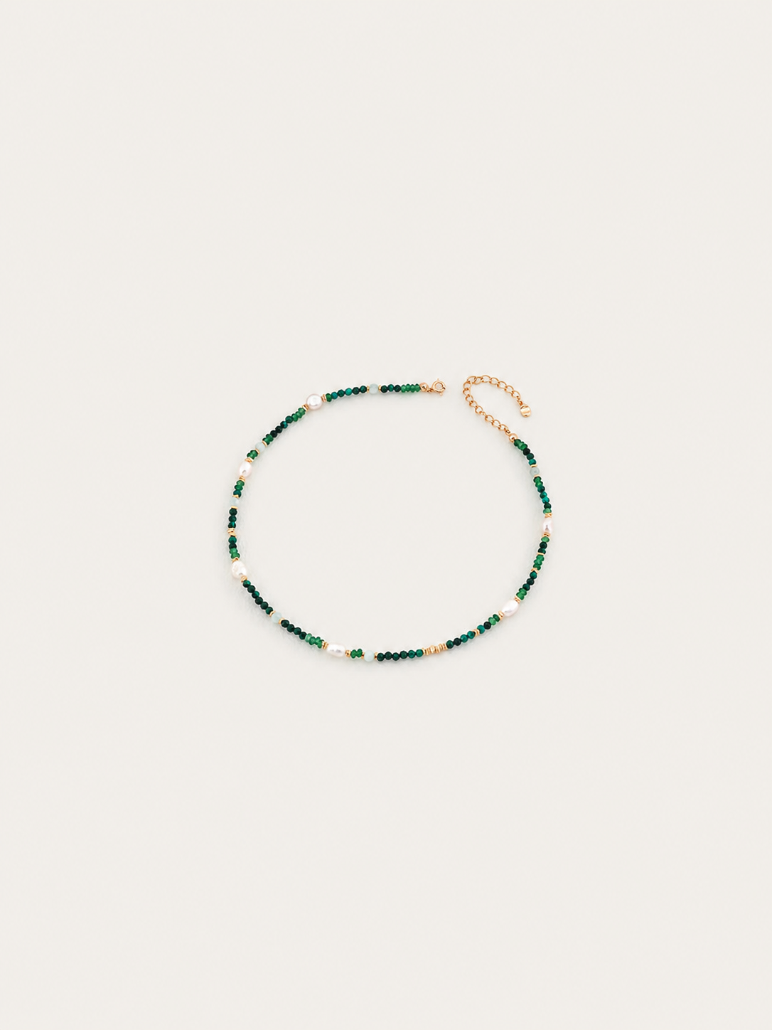 Emerald Pearl Beaded Necklace
