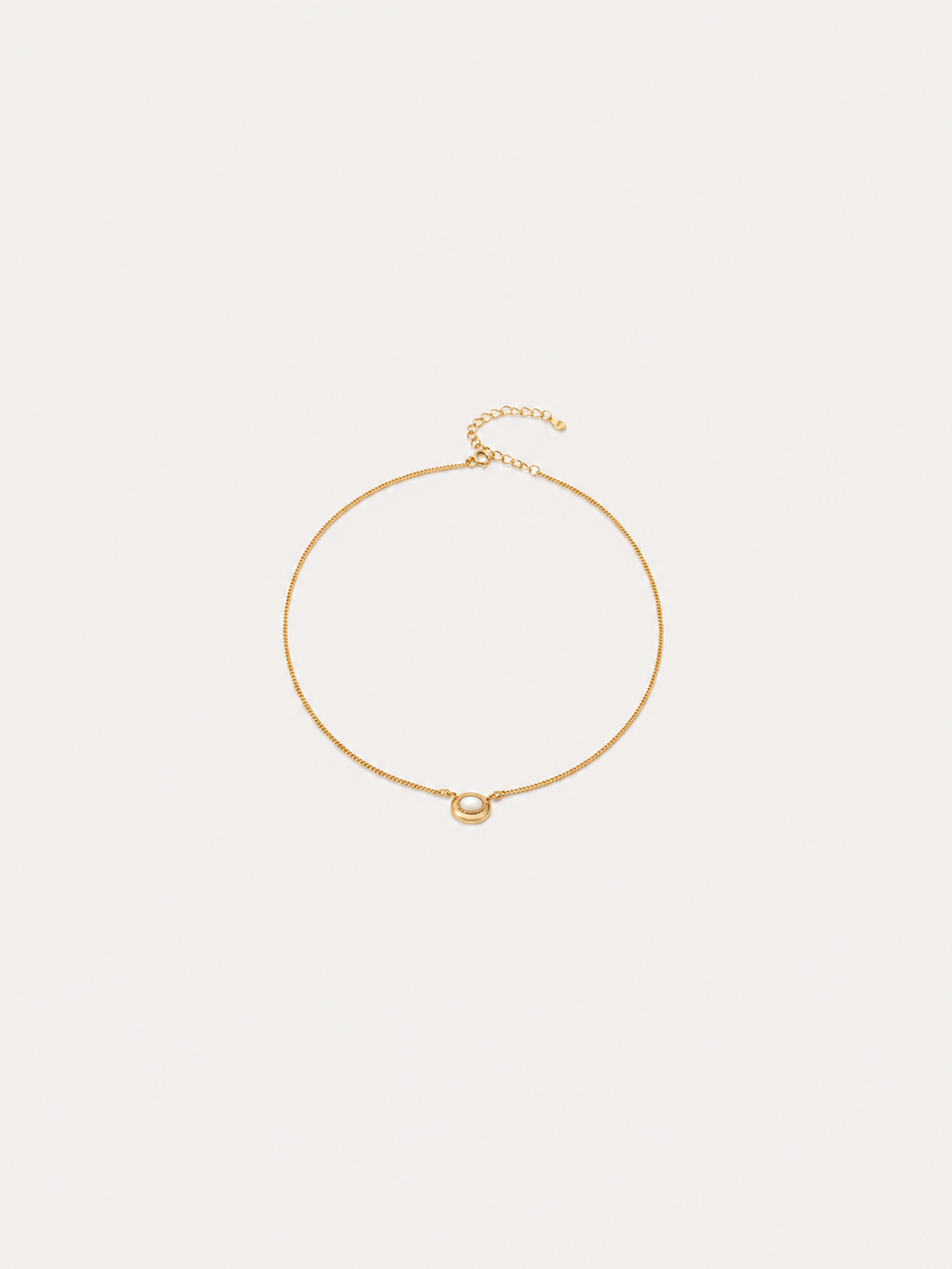 Ivory Bezel Pendant Necklace