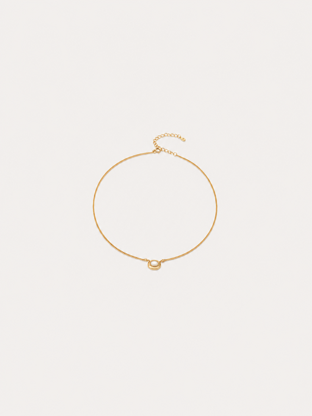 Ivory Bezel Pendant Necklace