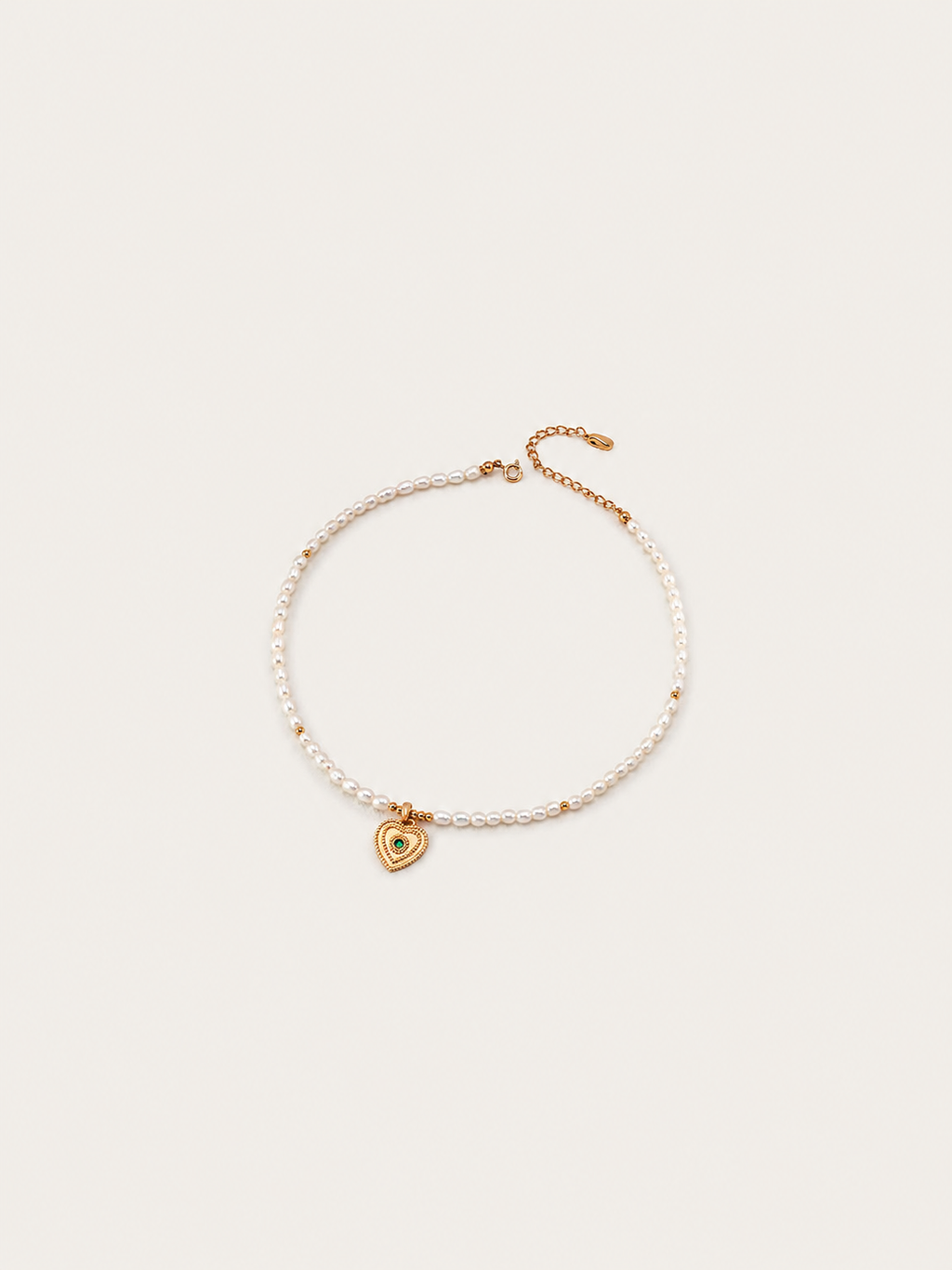 Heart Talisman Pearl Necklace