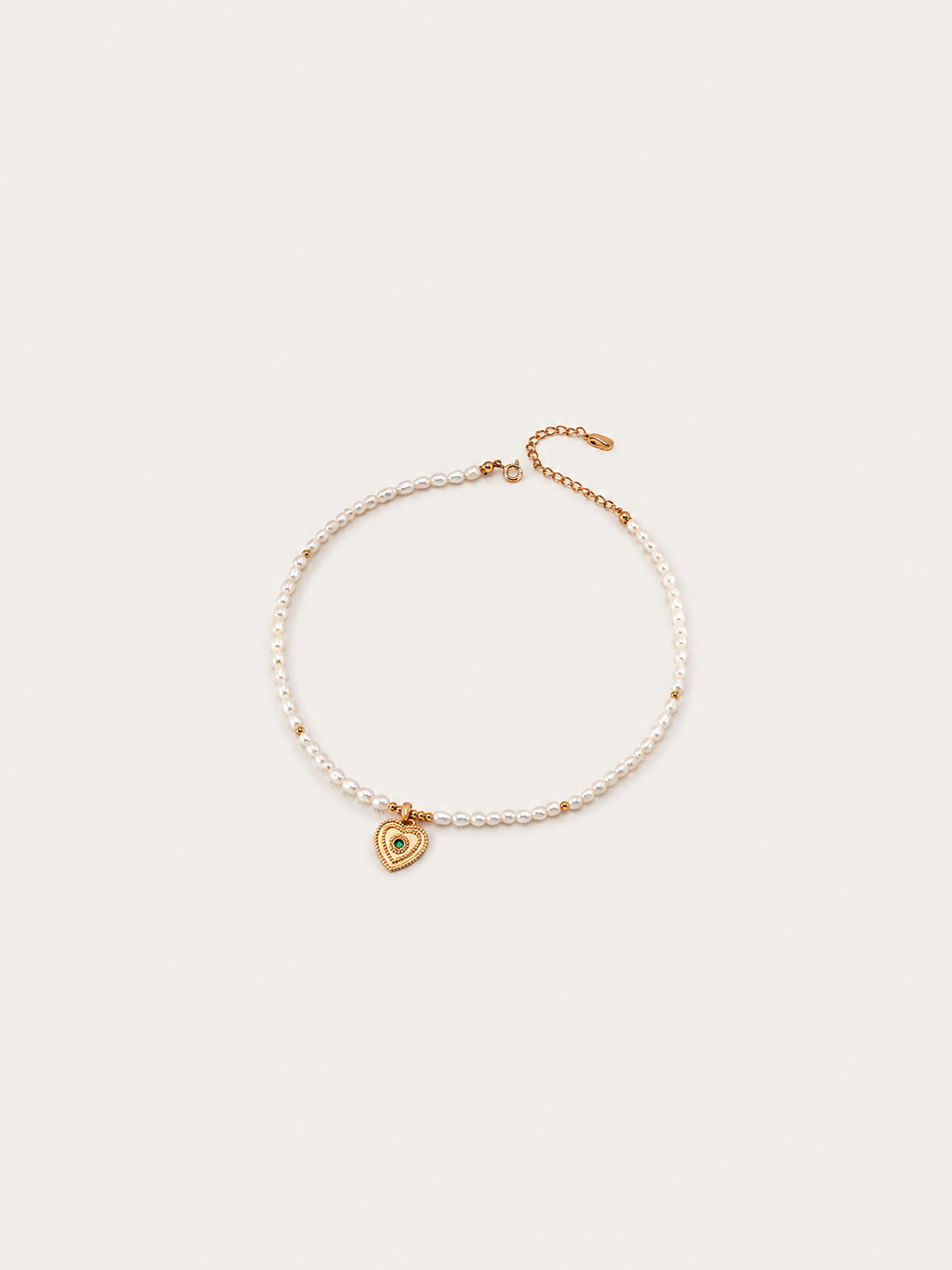 Heart Talisman Pearl Necklace