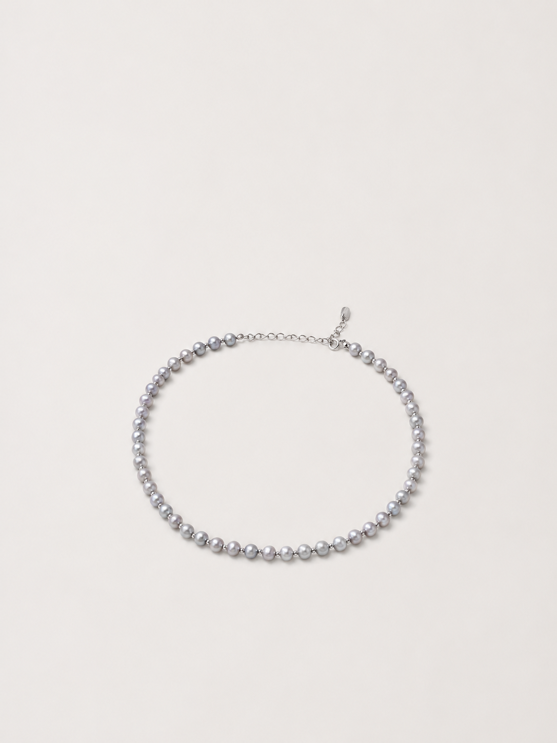 Silver Grey Pearl Necklace