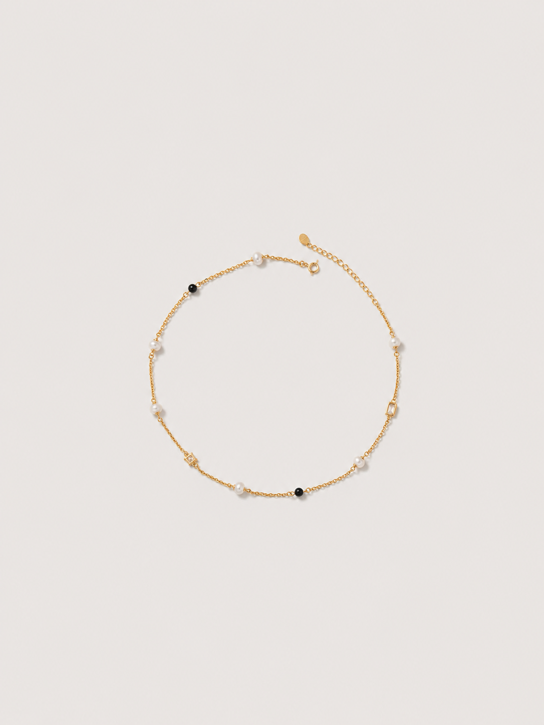 Pearl Noir Station Necklace