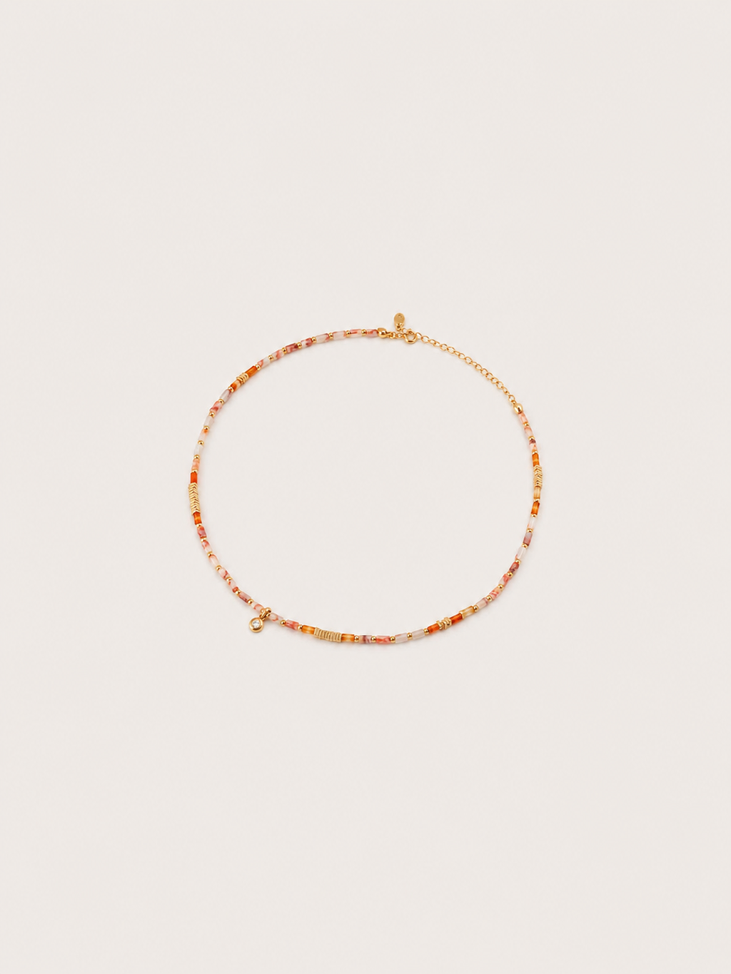 Coral Dune Beaded Necklace