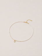 Pearl Crystal Charm Necklace