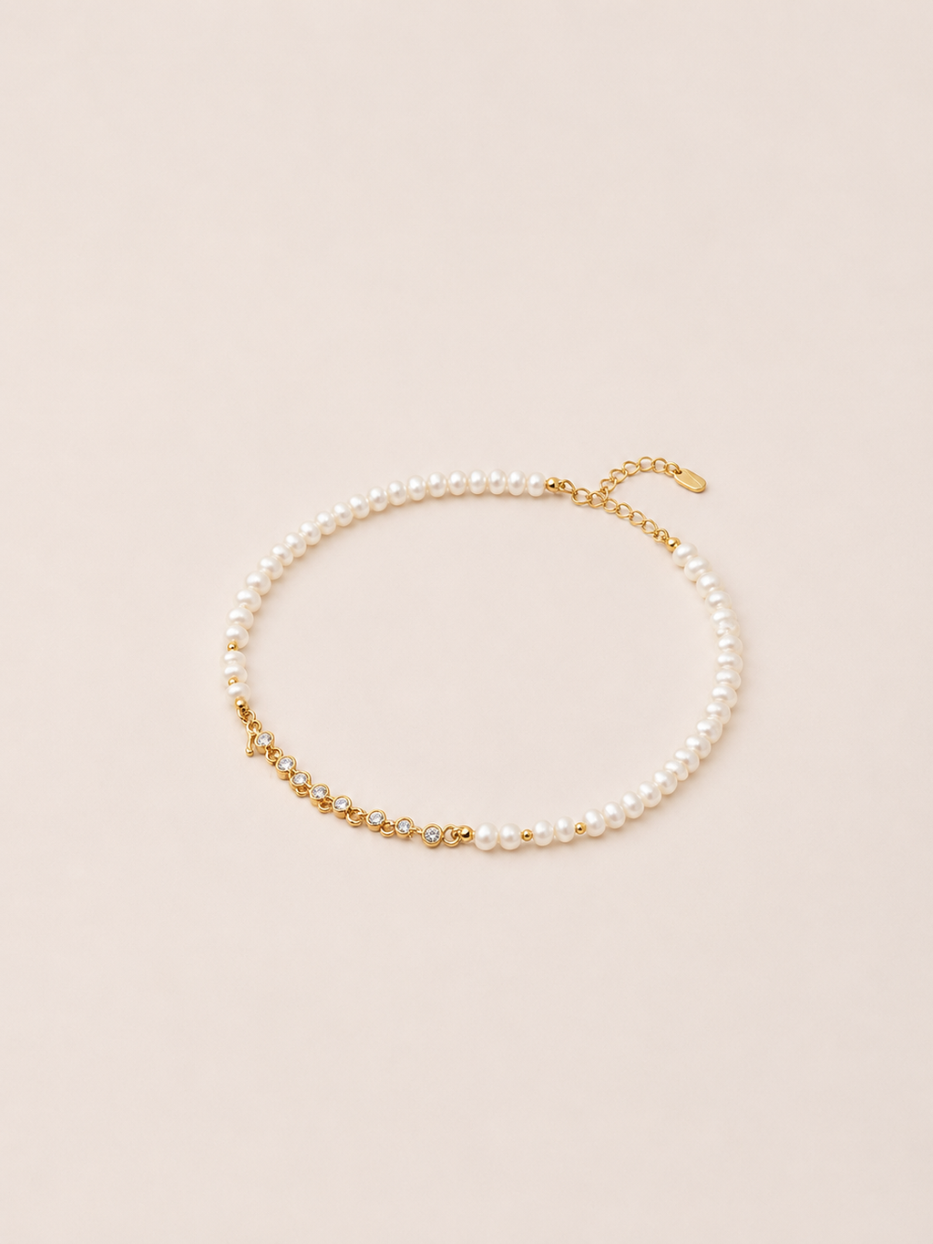 Pearl Pavé Collar Necklace