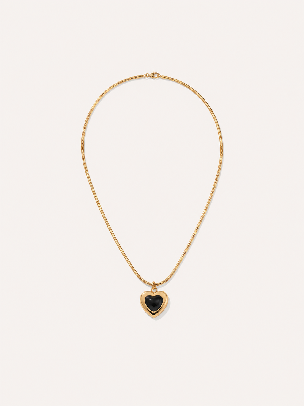 Noir Halo Heart Necklace