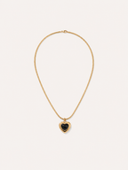 Noir Halo Heart Necklace