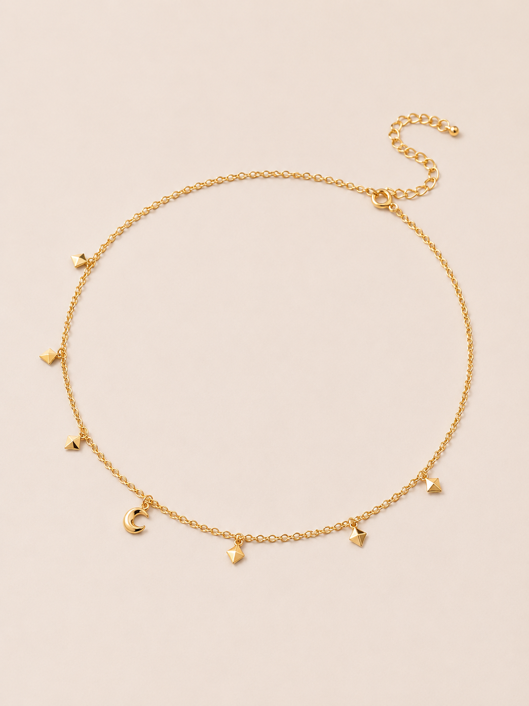Celeste Moon Charm Necklace