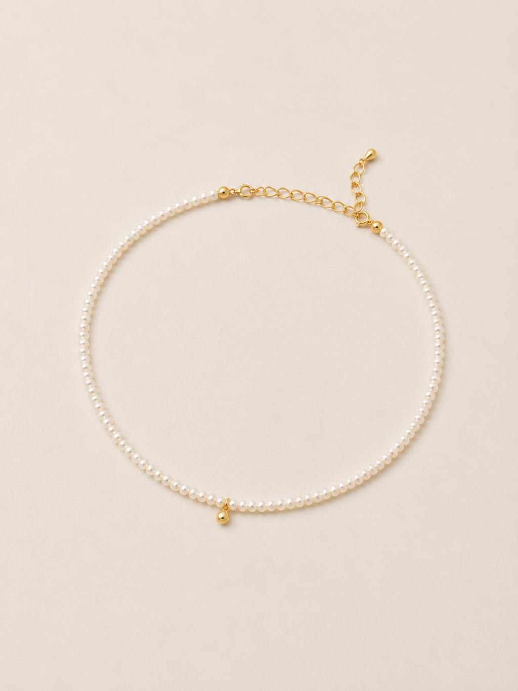 Nacre Droplet Pearl Necklace
