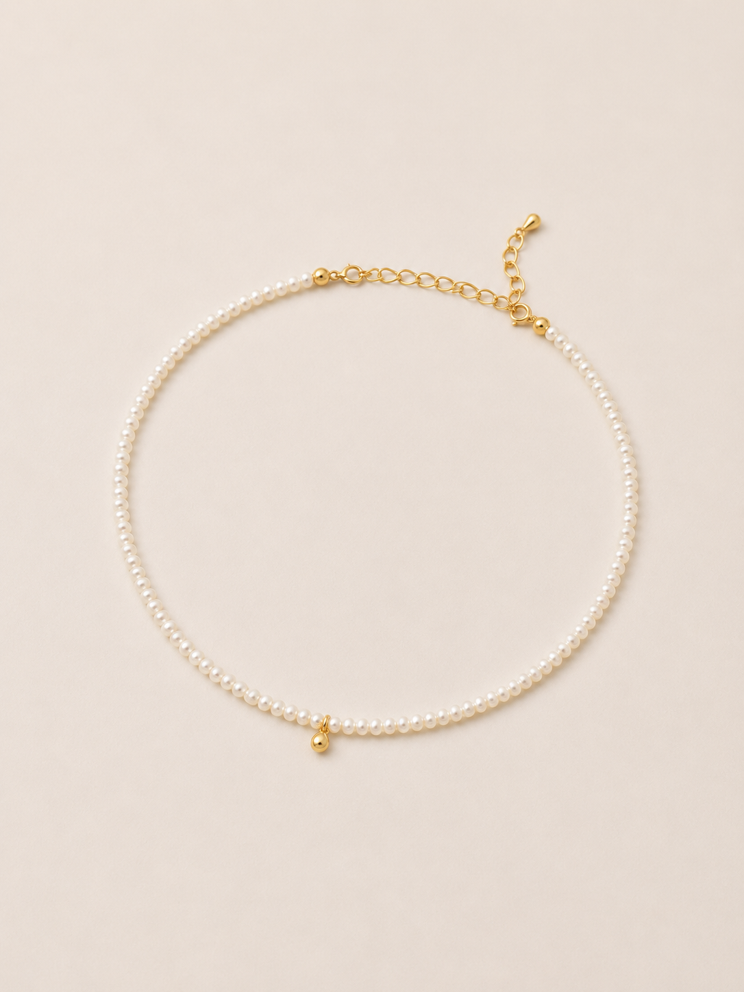 Nacre Droplet Pearl Necklace