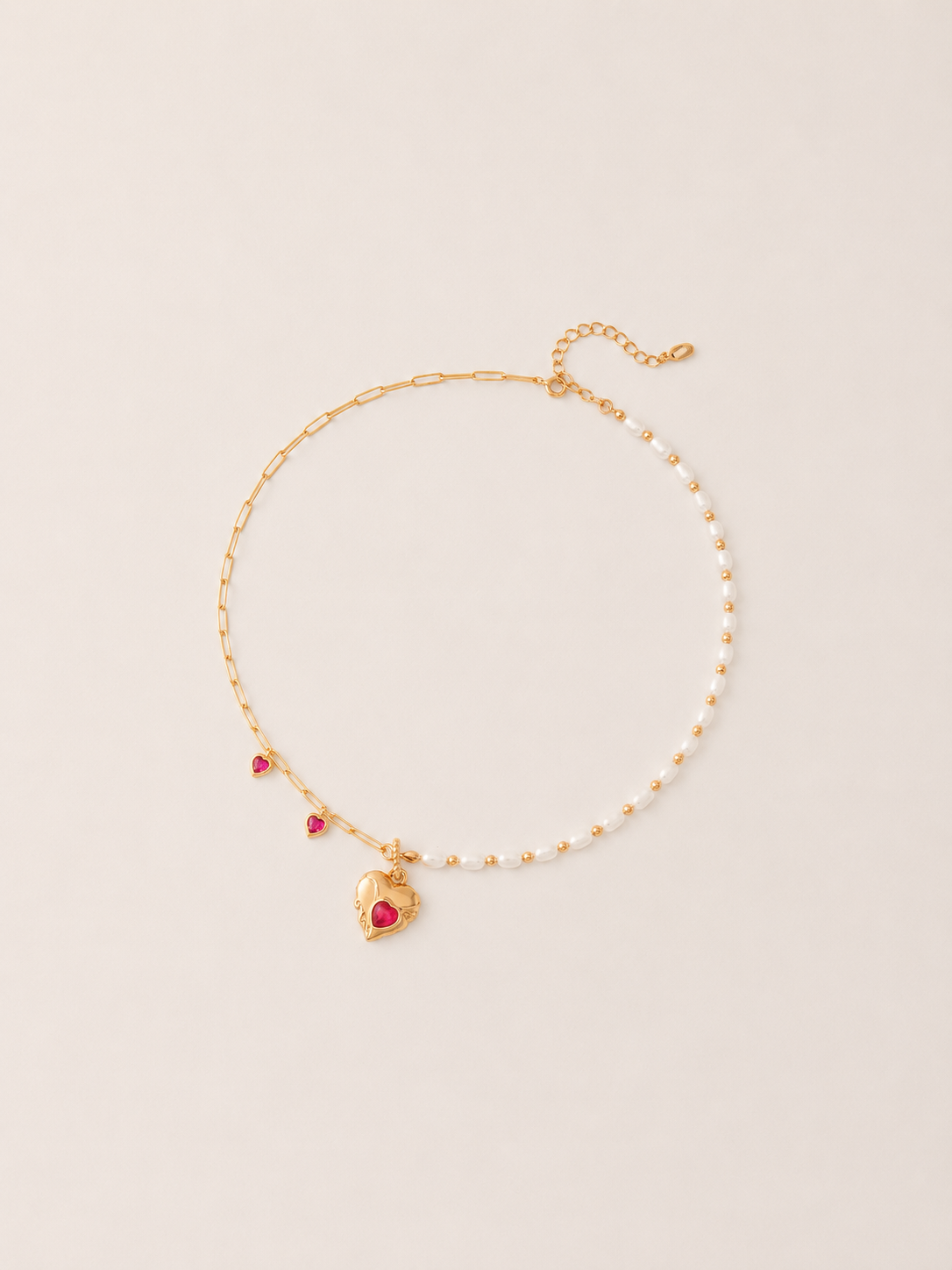 Amour Pearl Heart Necklace