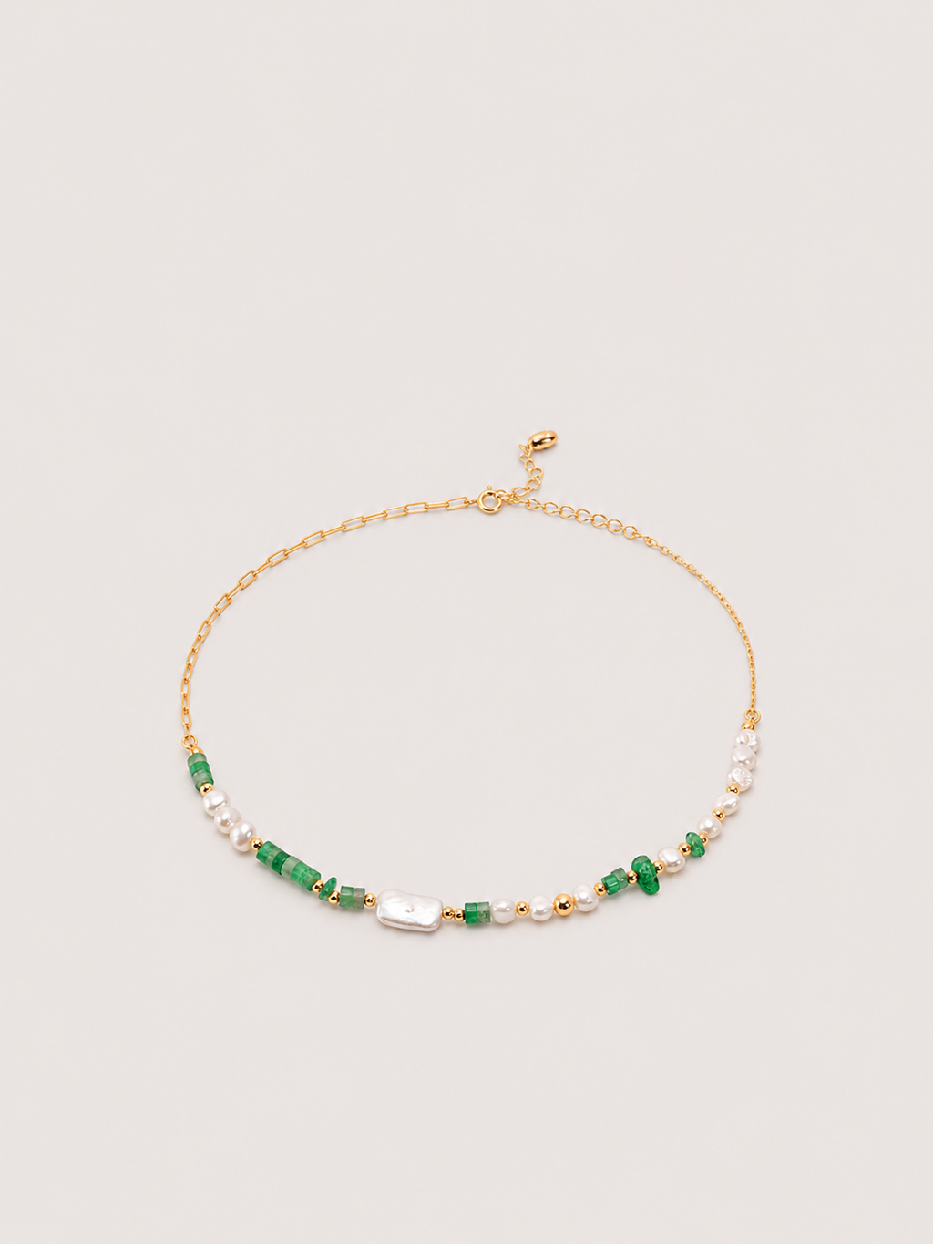 Verde Pearl Chain Necklace