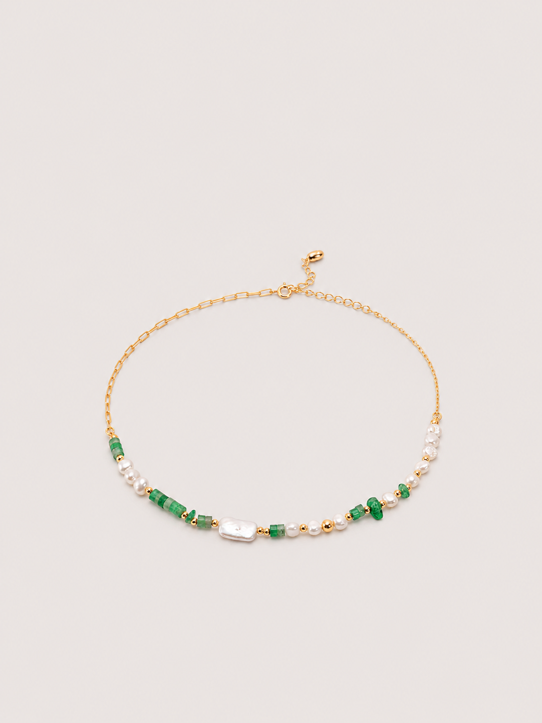 Verde Pearl Chain Necklace