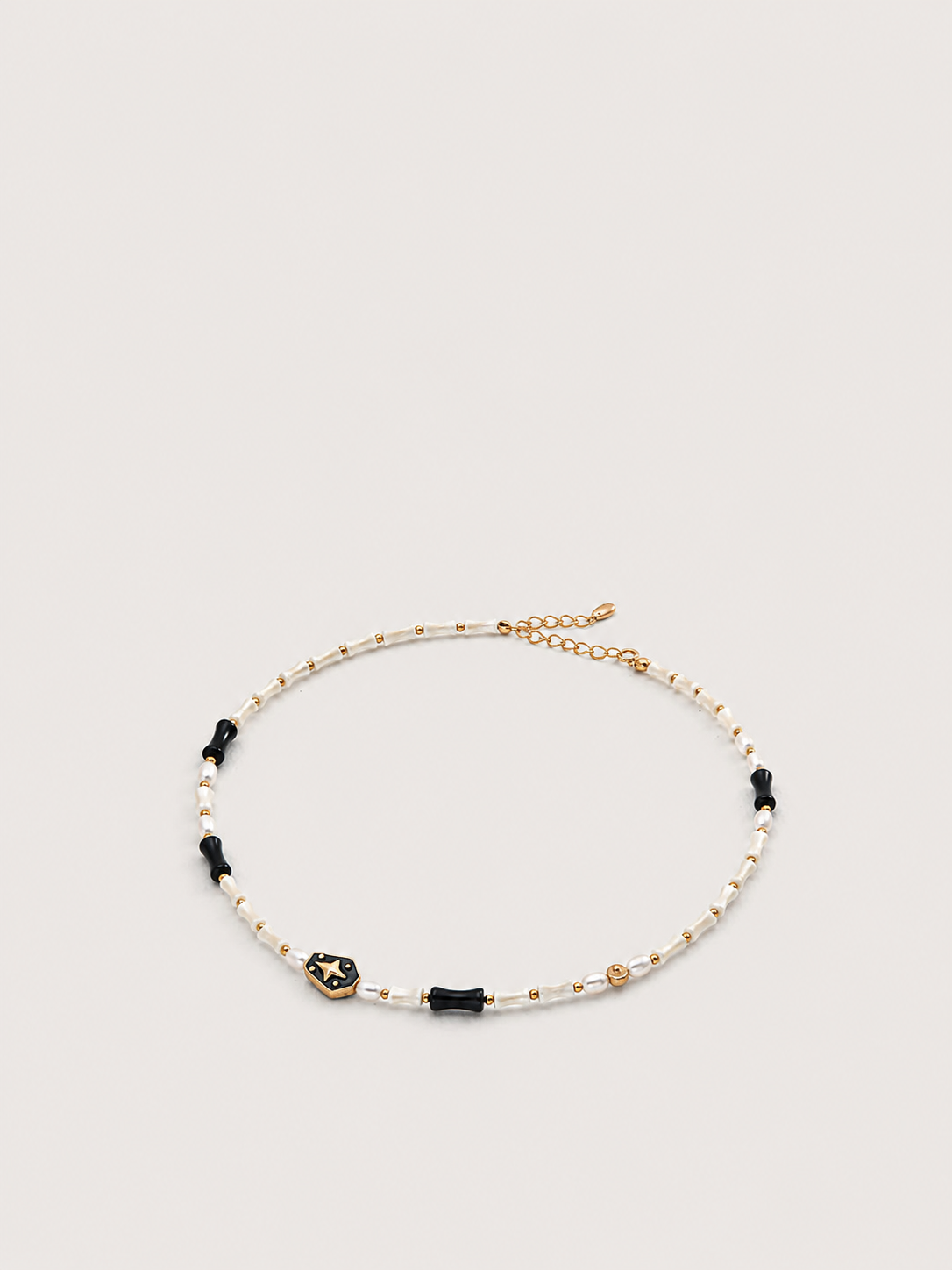 Noir Celeste Beaded Necklace