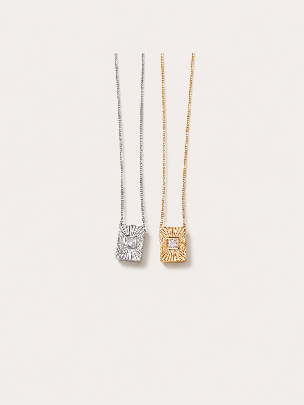 Solara Square Crystal Necklace