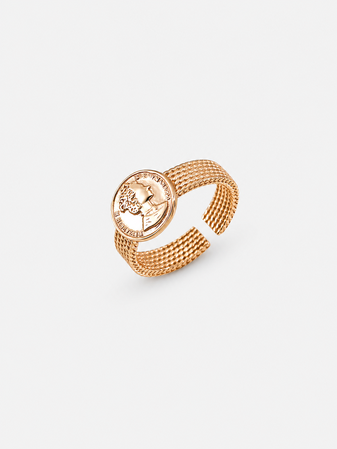Roma Coin Cuff Ring