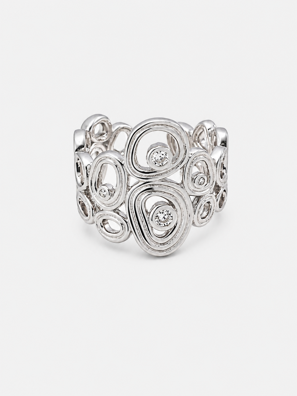 Orbit Crystal Open Ring