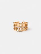 Fleur Pavé Cuff Ring