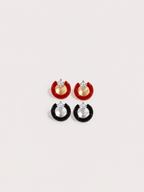 Luna Crystal Crescent Stud Earrings