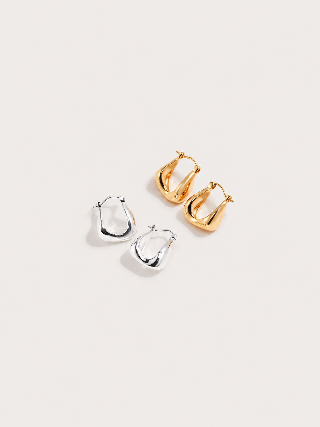 Dôme Teardrop Hoop Earrings