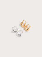 Dôme Teardrop Hoop Earrings