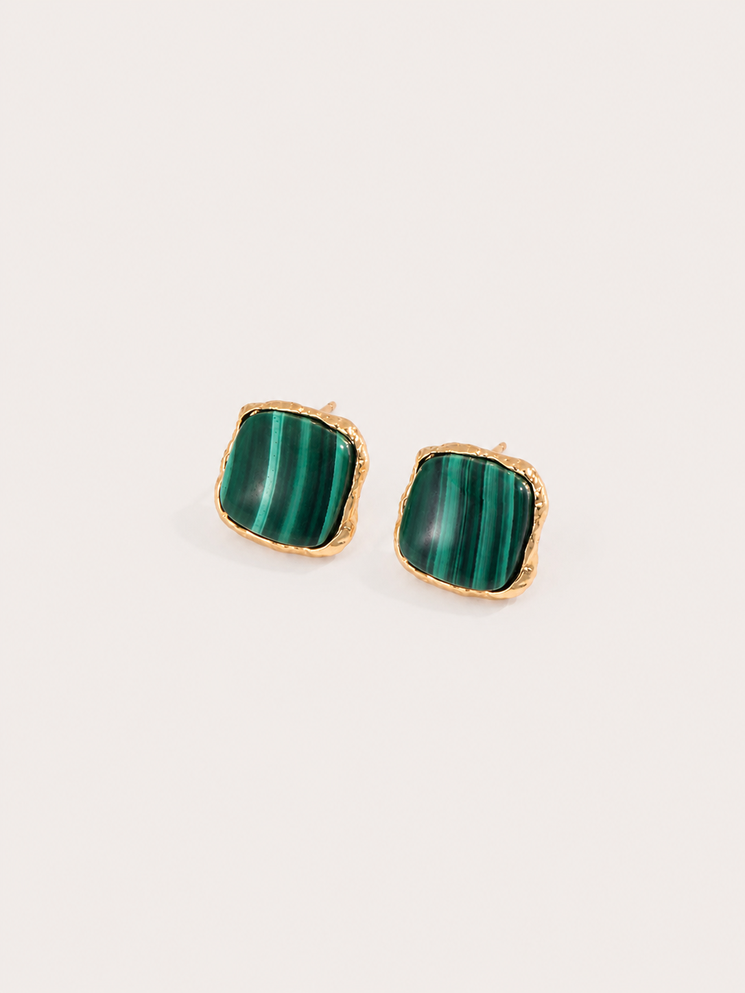 Malachite Square Stud Earrings Main image