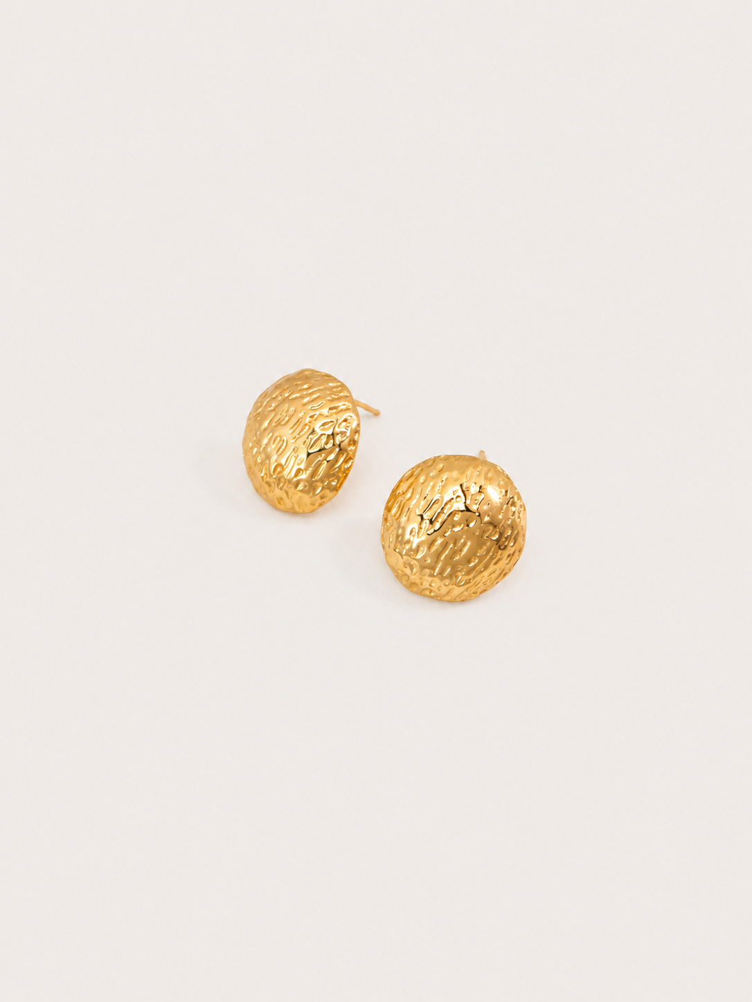 Aure Hammered Stud Earrings