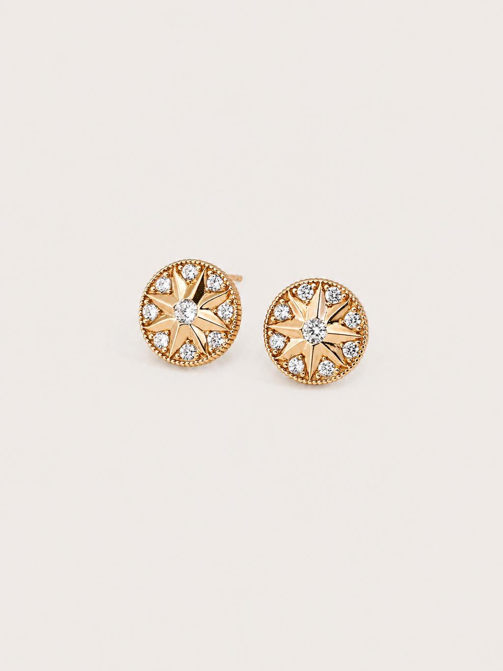 Soleil Pavé Stud Earrings