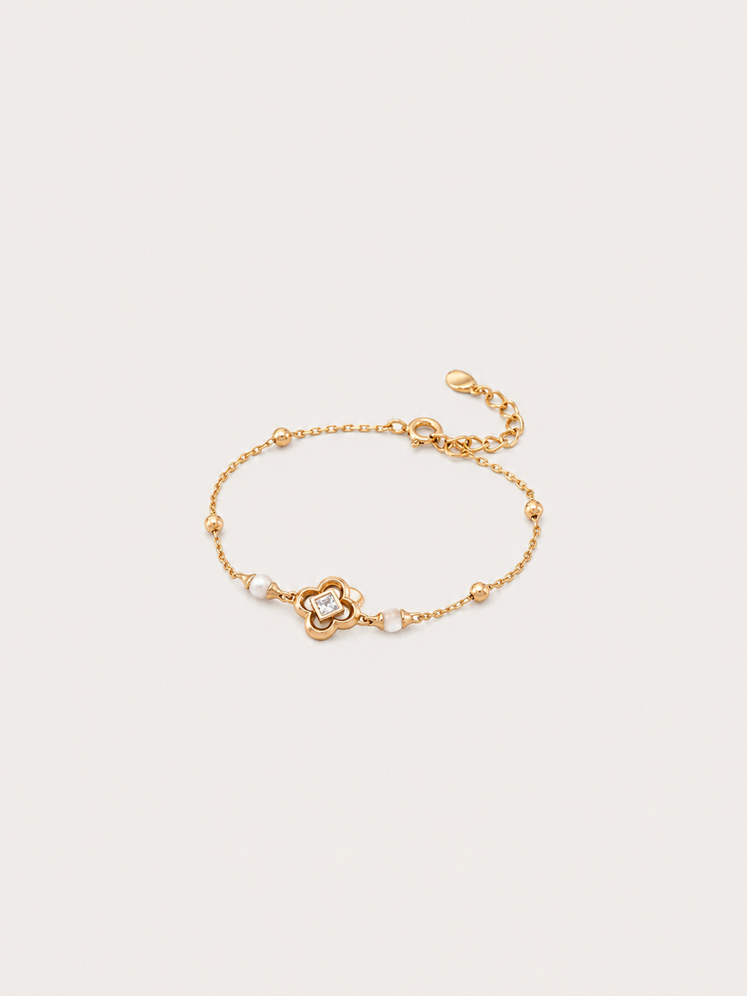Fleur Pearl Chain Bracelet