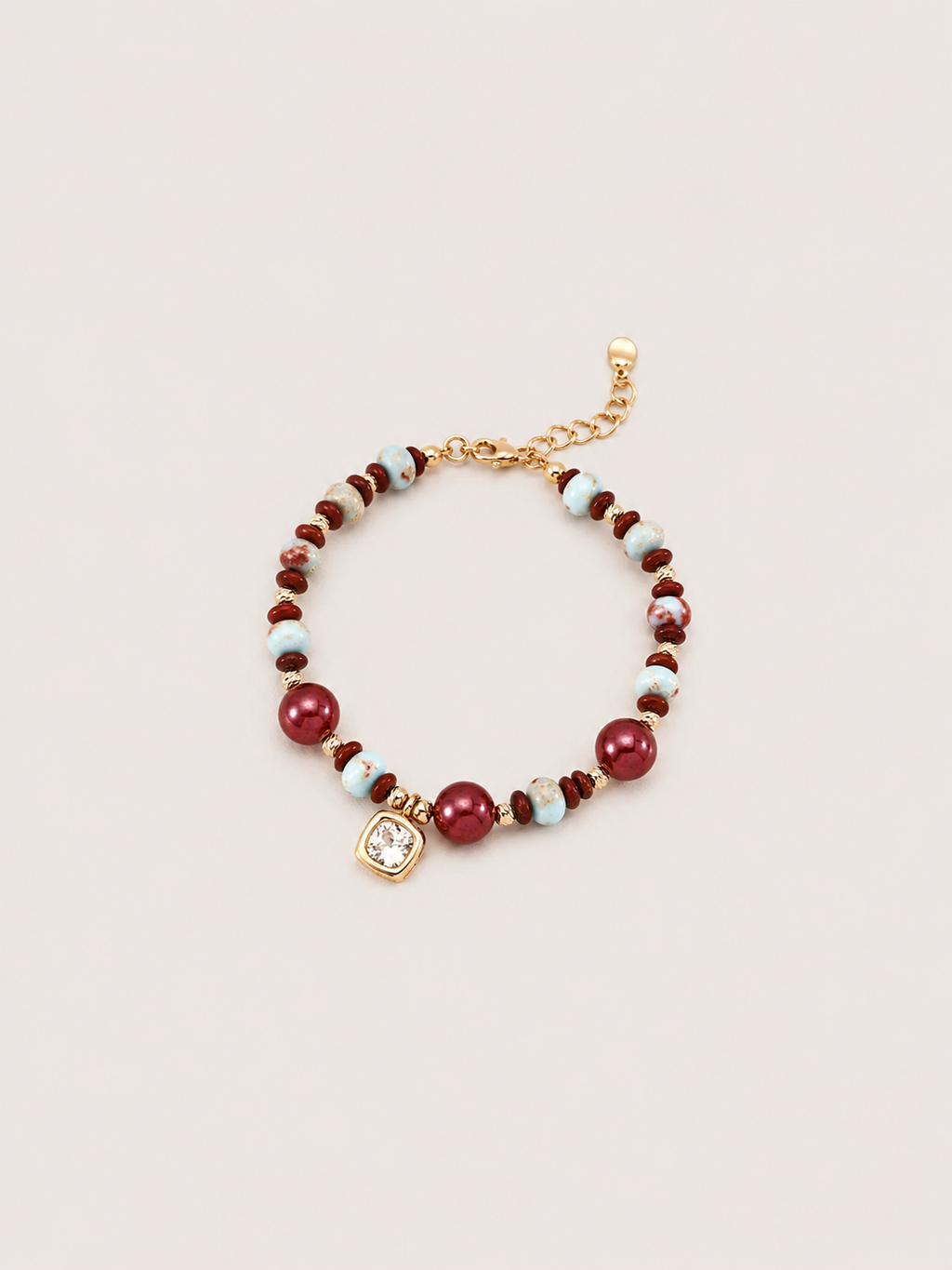 Carmine Coast Beaded Bracelet