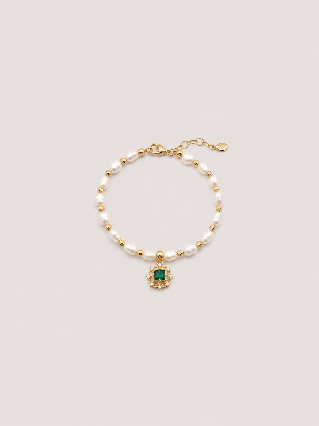 Verde Halo Pearl Bracelet