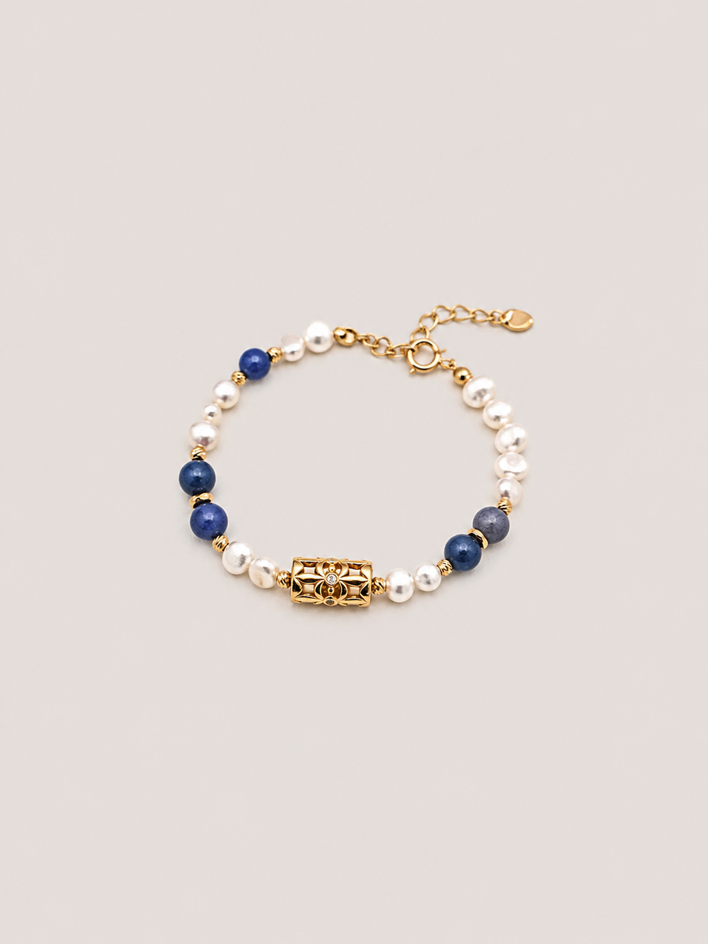 Azure Deco Pearl Bracelet