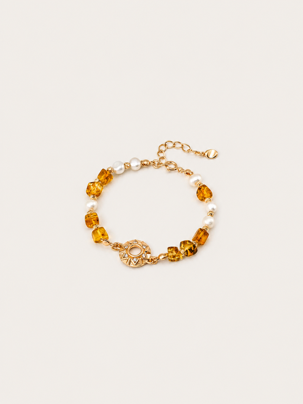 Solara Amber Pearl Bracelet