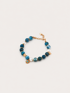 Azure Sunstone Beaded Bracelet