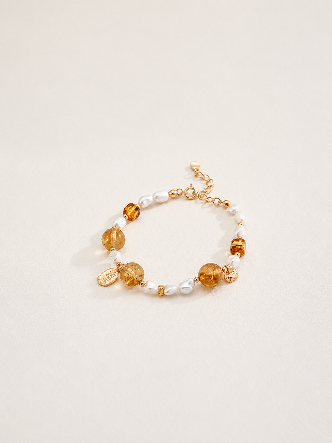 Citrine Pearl Beaded Bracelet Main image