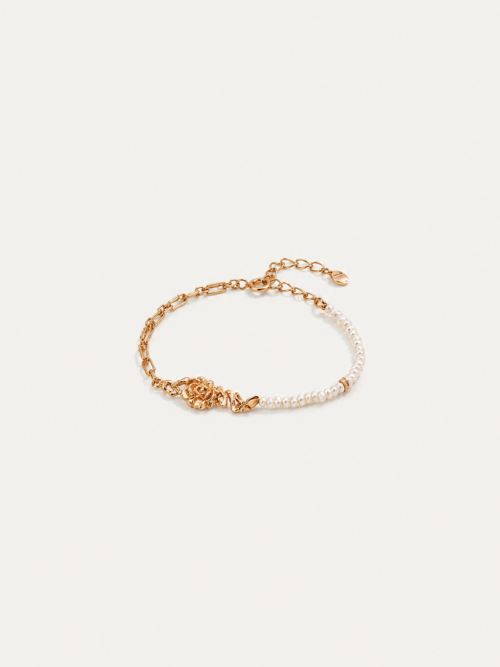 Golden Bloom Pearl Bracelet