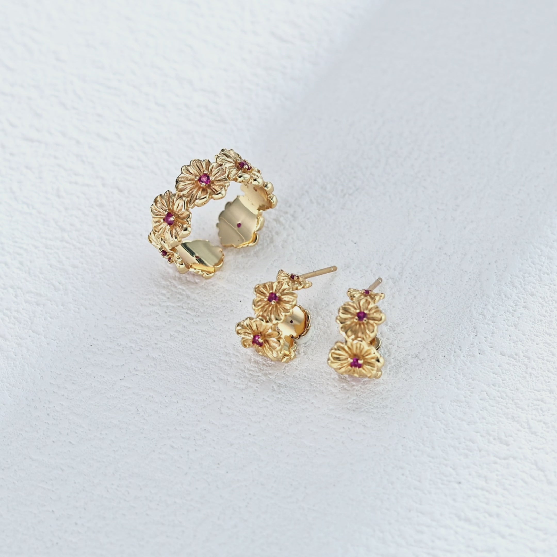Daisy Ruby Open Ring