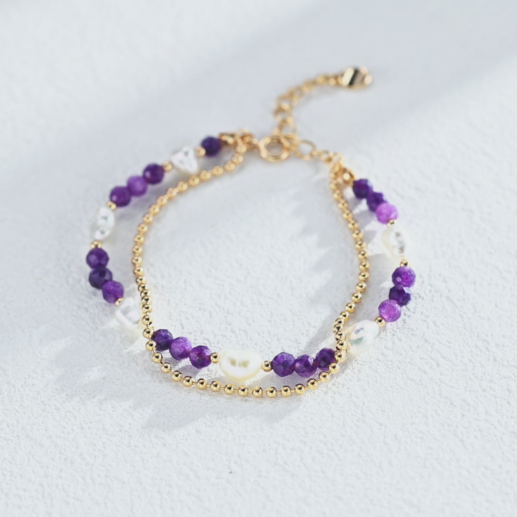 Violette Pearl Layered Bracelet