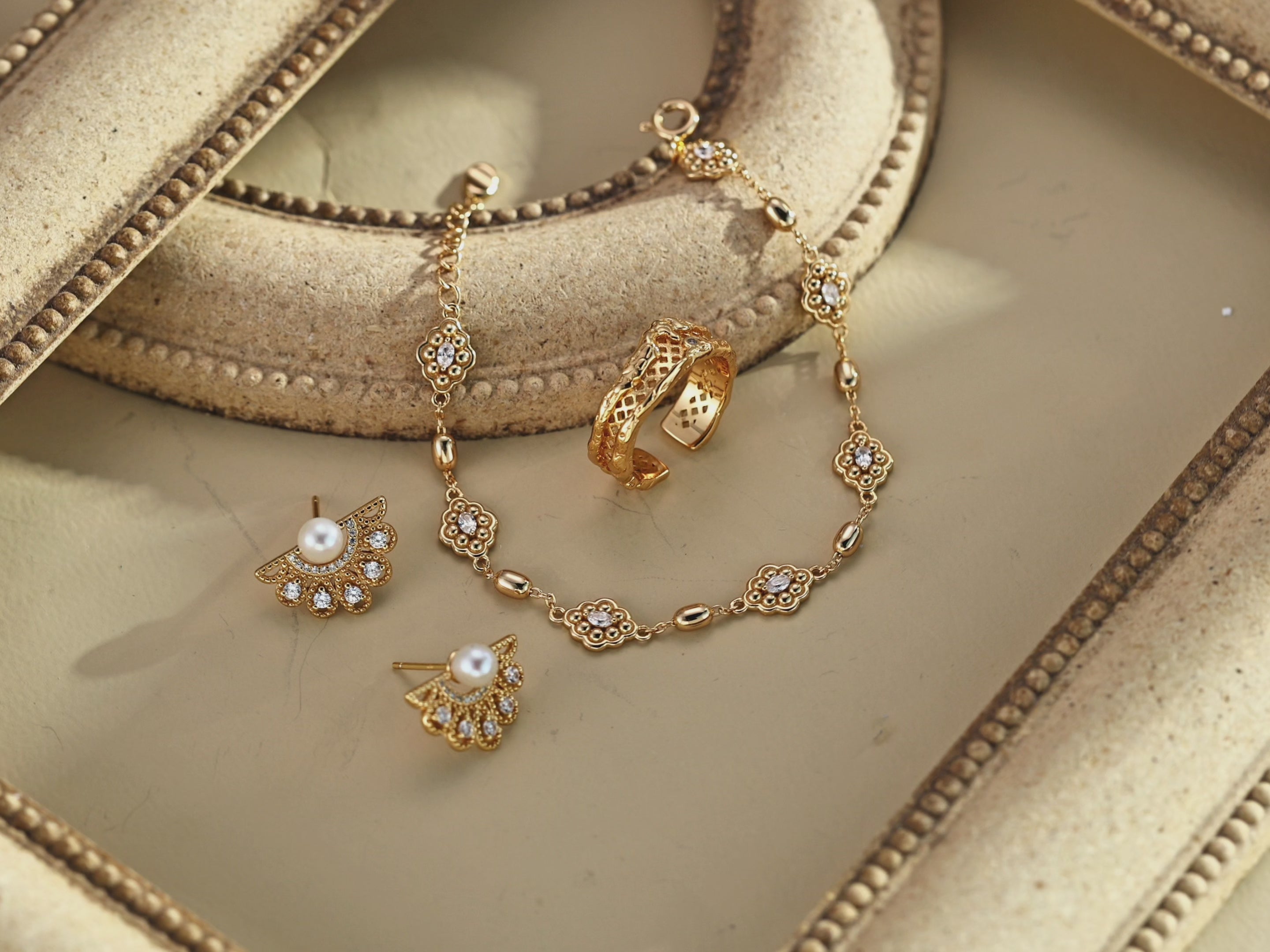 Fleur Crystal Chain Bracelet