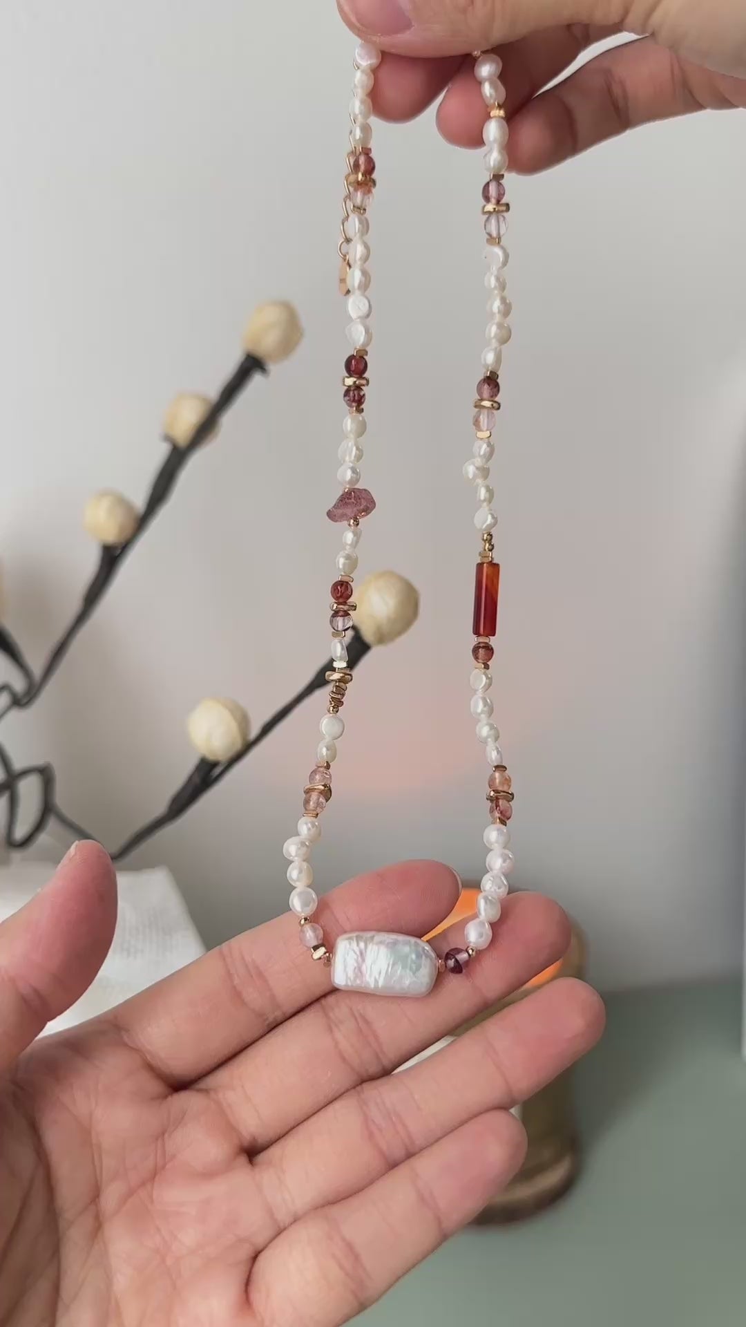 Sienna Pearl Beaded Necklace