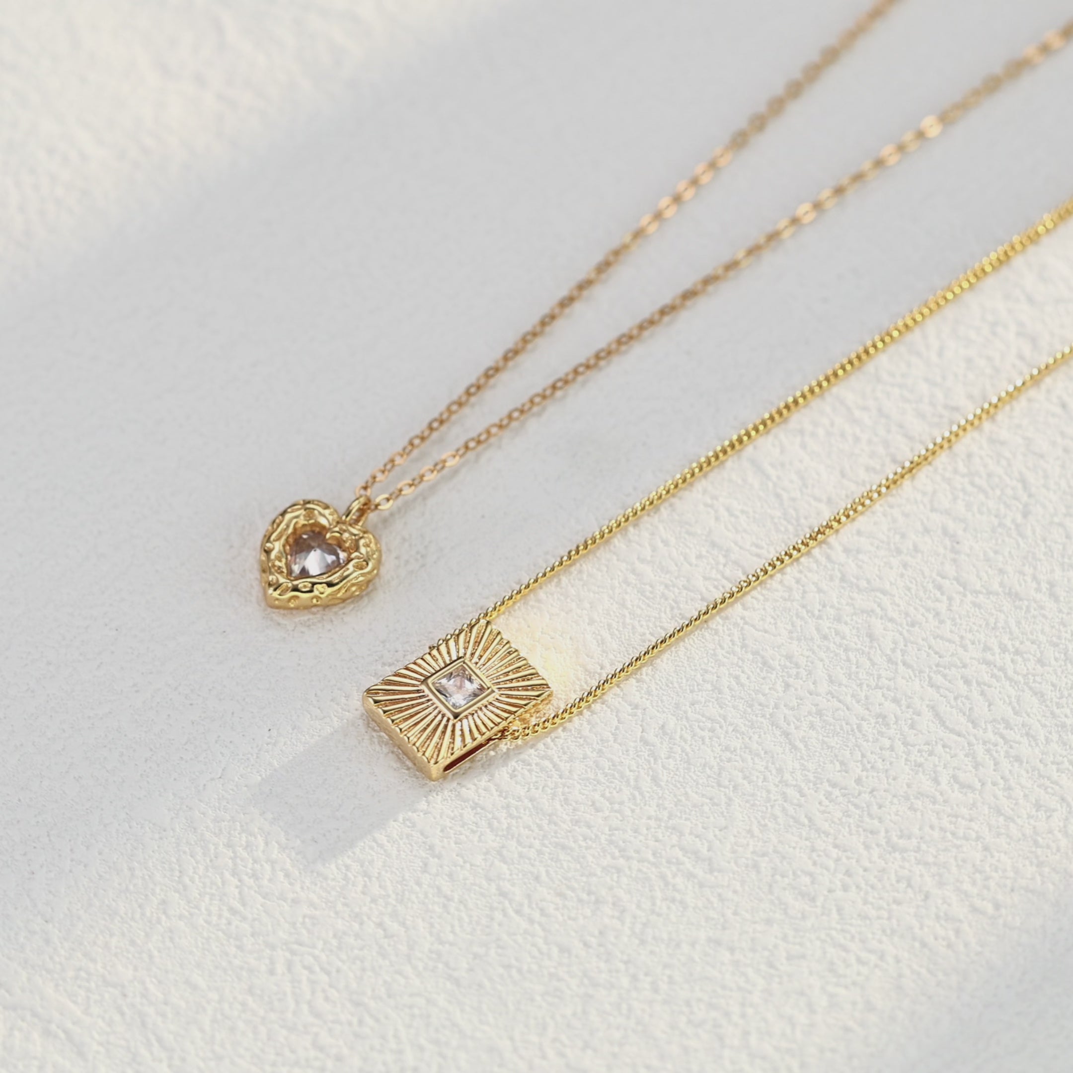 Solara Square Crystal Necklace