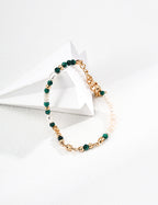 Verdant Pearl Beaded Bracelet