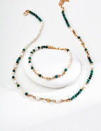 Verdant Pearl Beaded Bracelet