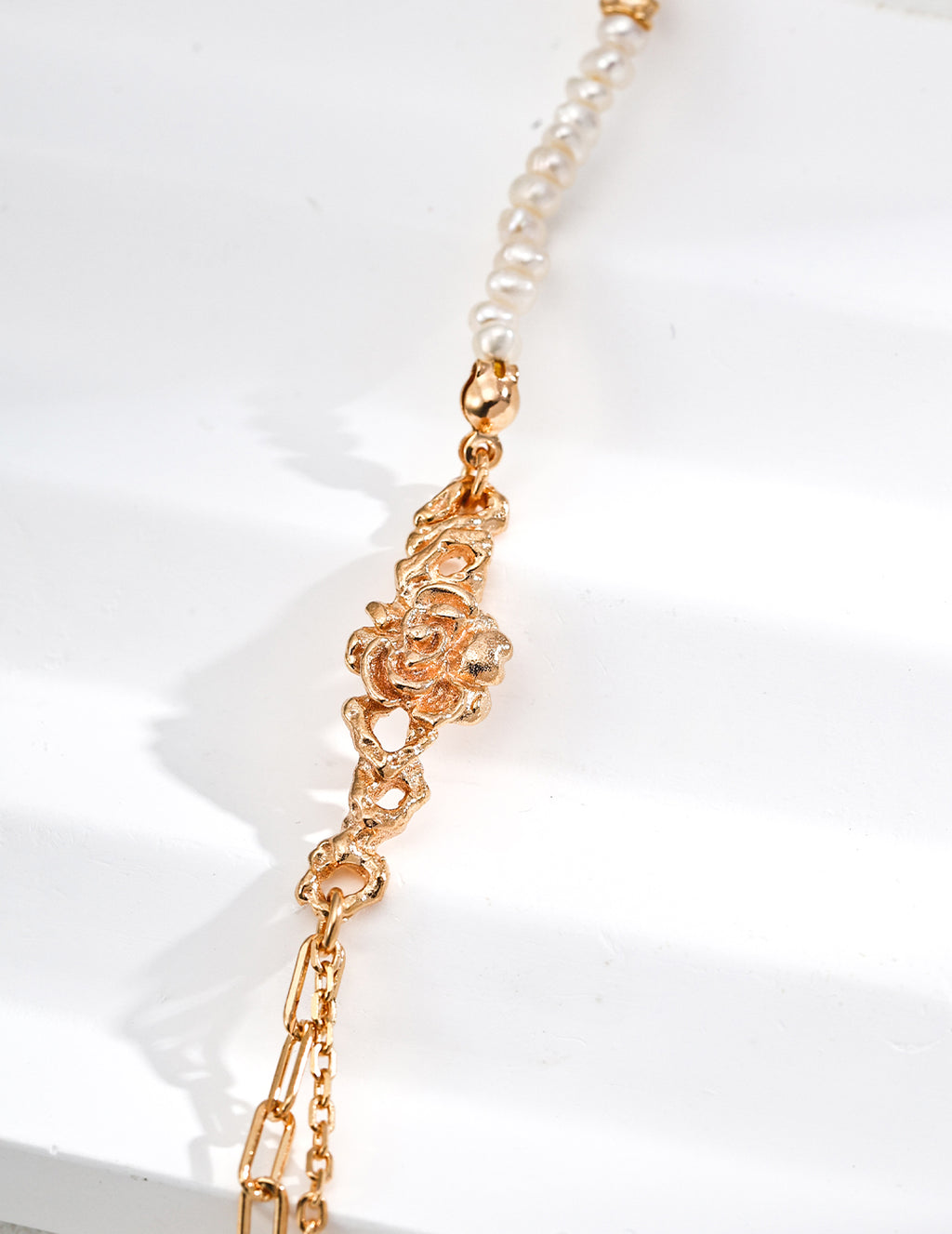 Golden Bloom Pearl Bracelet