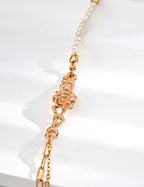 Golden Bloom Pearl Bracelet